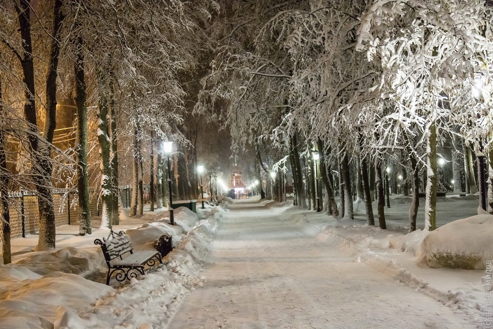 Парк Циолковского, Погода, Снегопад