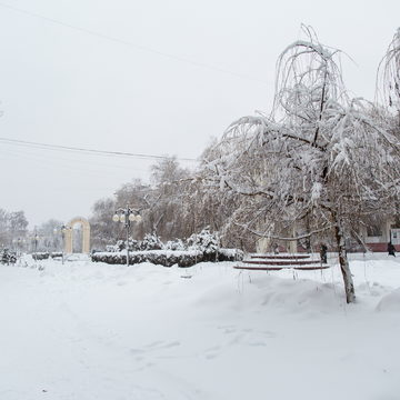 Погода, Скверы Калуги, Снегопад