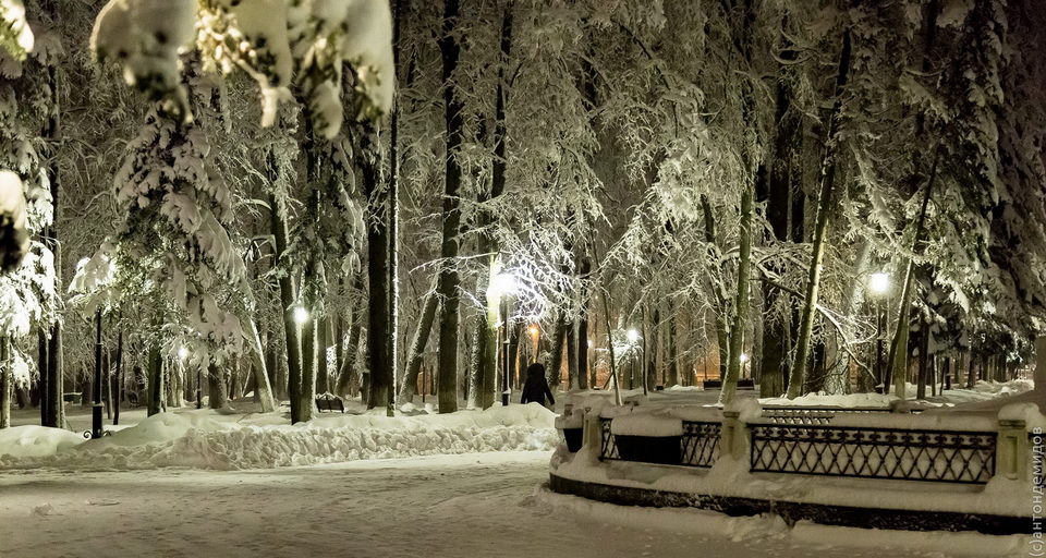 Парк Циолковского, Погода, Снегопад