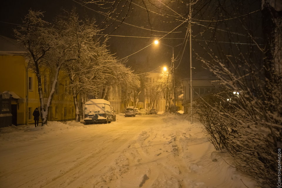 Воскресенская улица, Снегопад