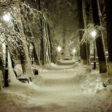 Парк Циолковского, Погода, Скверы Калуги, Снегопад