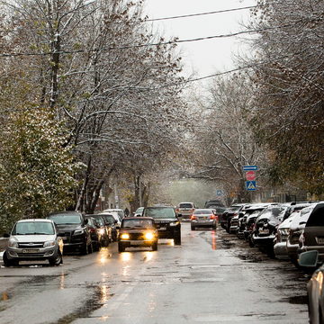 Дорожное движение, Снегопад