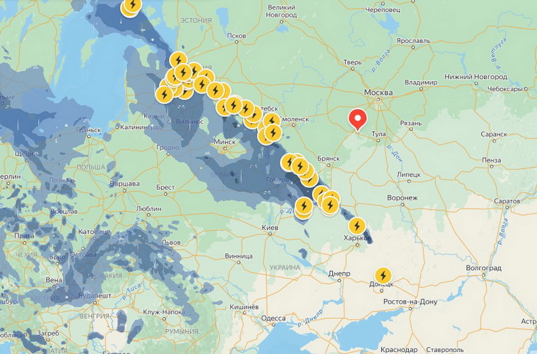 Погода в Калуге — карта осадков ☂ и гроз онлайн — …