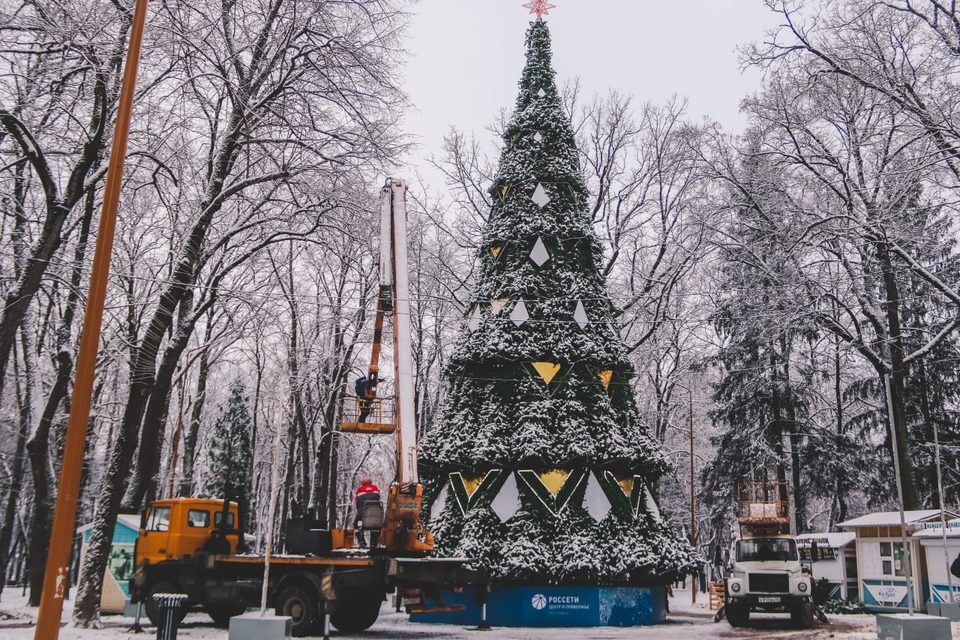 Новогодняя елка, Общество, Украшение города, Дмитрий Денисов, Парк культуры и отдыха