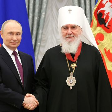Награждение, Общество, Владимир Путин, Митрополит Климент