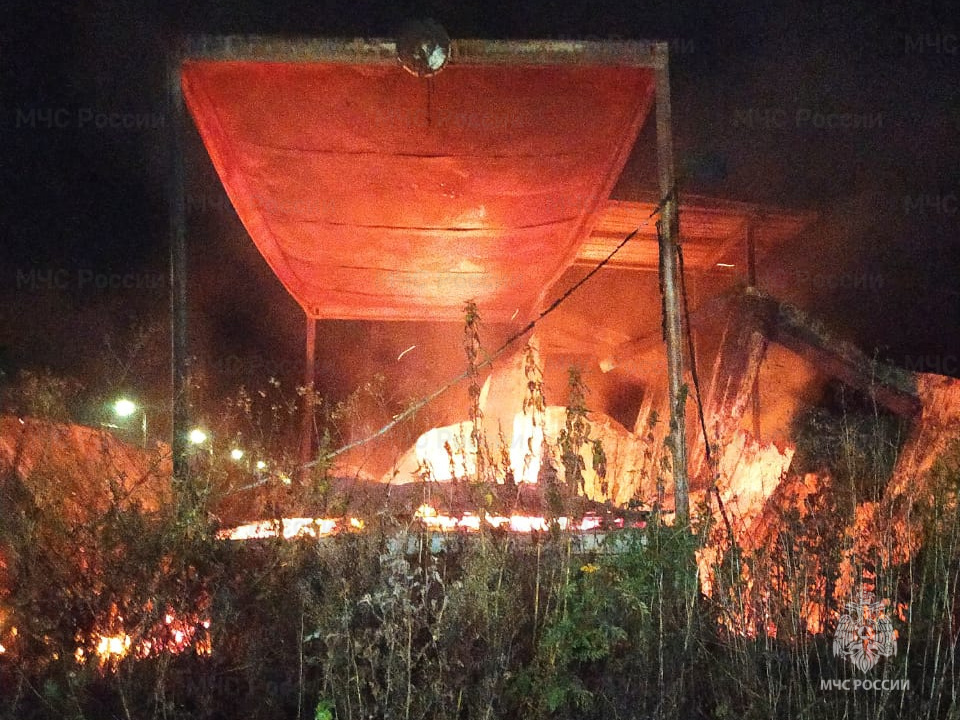 Пожар, Происшествия, МЧС, Тарусский район