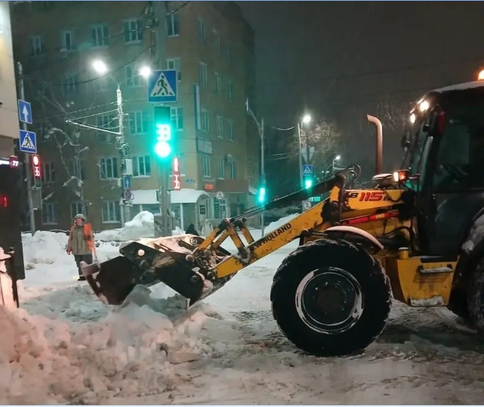 Авто, ЖКХ, Общество, Снегопад, Уборка города, Город Калуга